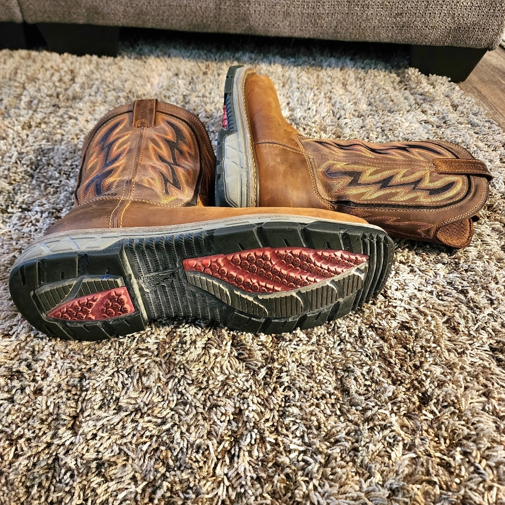 Red Wing Nubuck Rio Flex Leather Western Steel Toe Waterproof Work Boots. EUC. - Picture 10 of 13